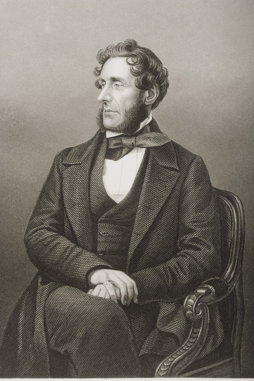Anthony Ashley Cooper, 7. Earl of Shaftesbury, graviert von D.J. Pound nach einem Foto, aus 