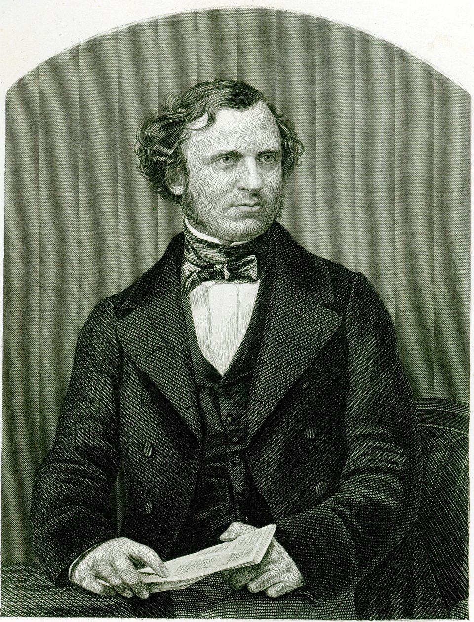 Edward Henry Smith Stanley, Lord Stanley, graviert von D.J. Pound nach einem Foto, aus 