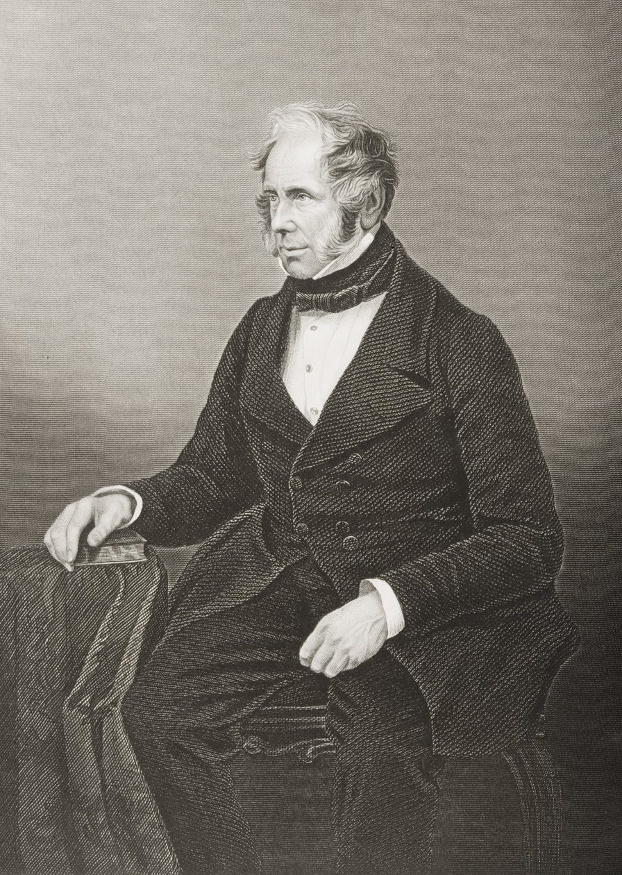 Henry John Temple (1784-1865), 3. Viscount Palmerston, graviert von D.J. Pound nach einem Foto, aus 