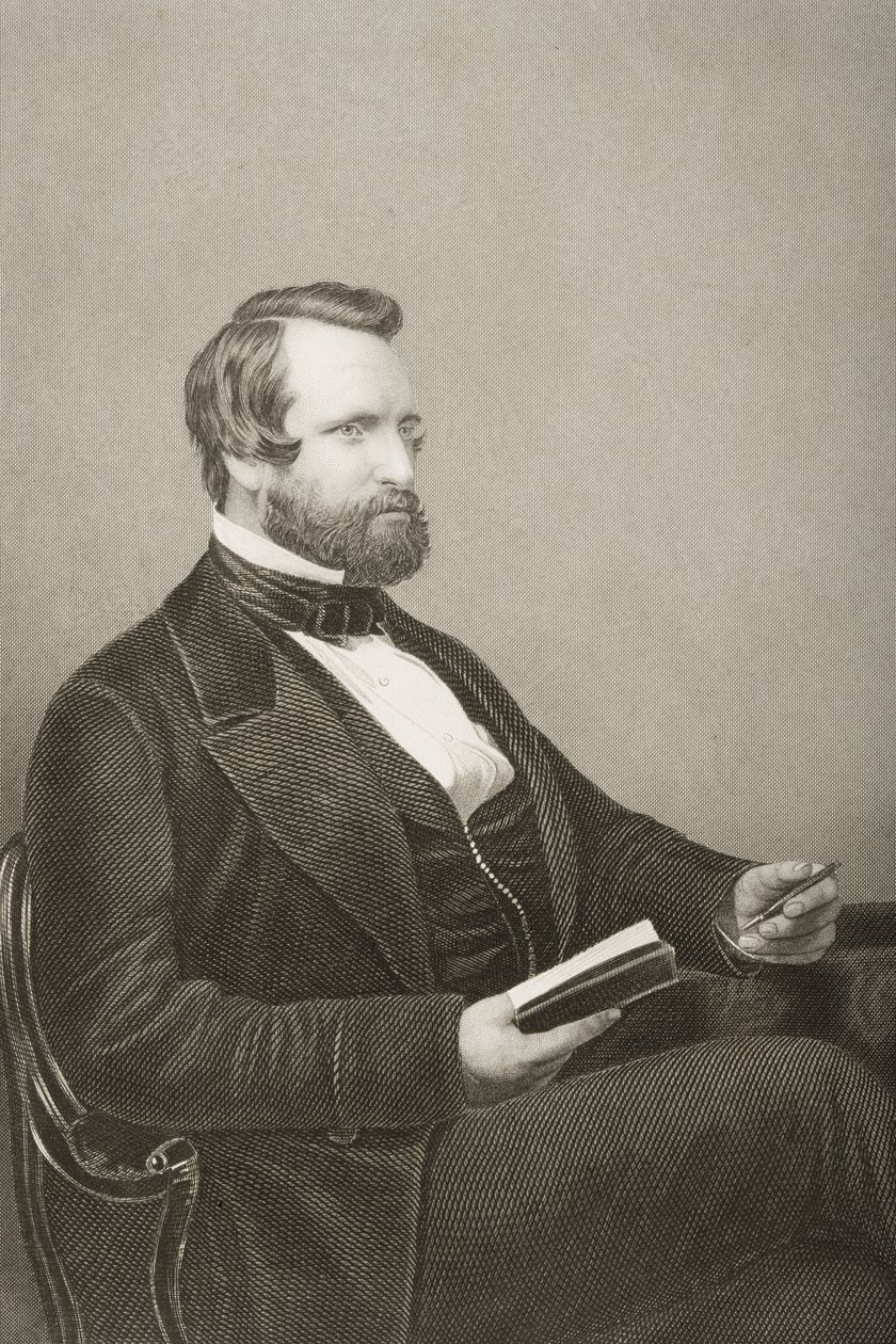 Sir Francis Crossley Baronet (1817-72) graviert von D.J. Pound nach einem Foto, aus 