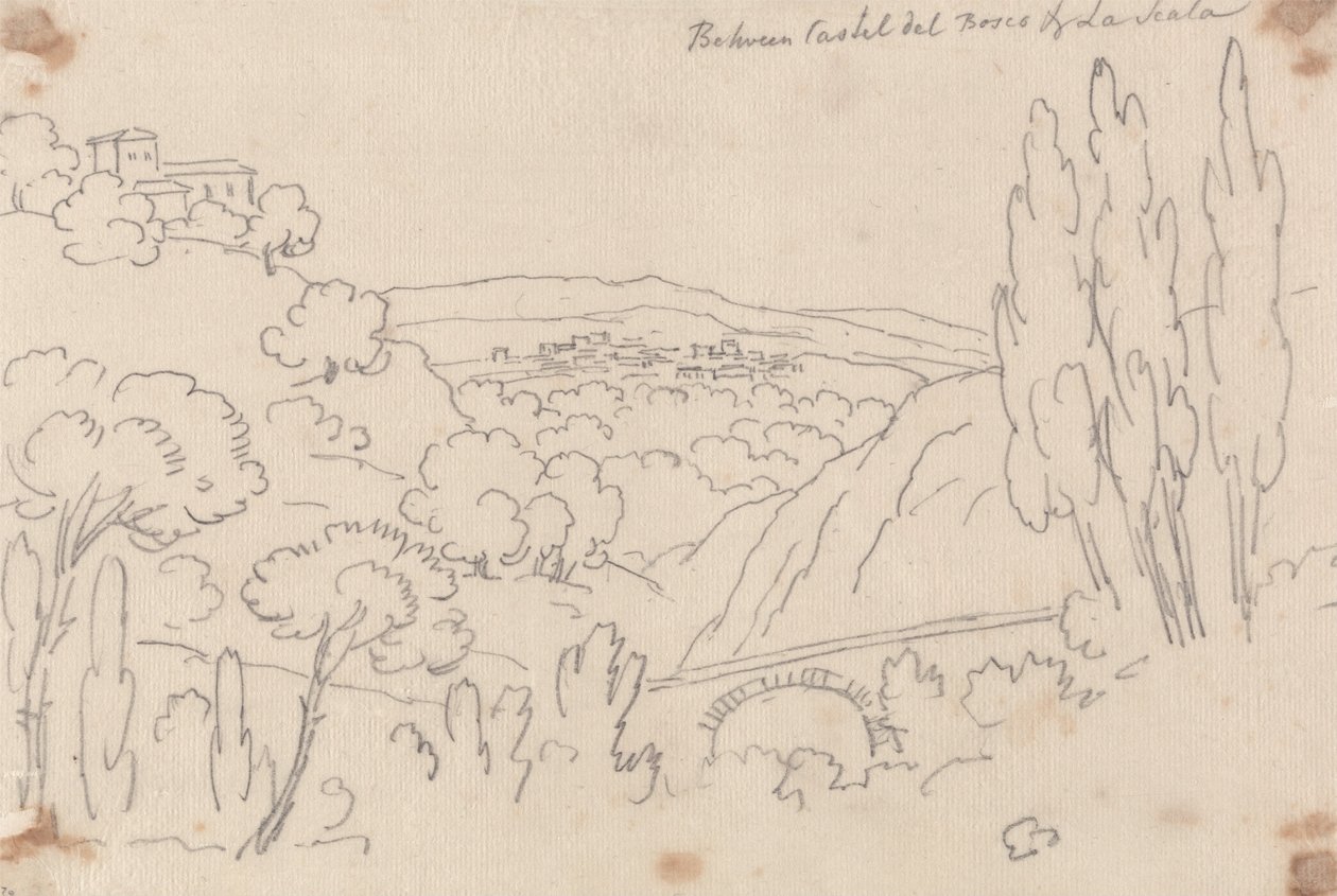 Zwischen Castel del Bosco und La Scala von John Robert Cozens