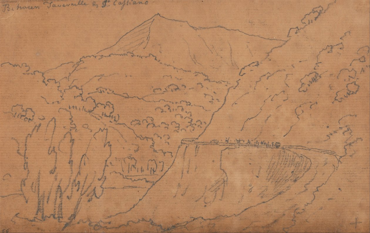 Zwischen Tavernelle und San Casciano von John Robert Cozens
