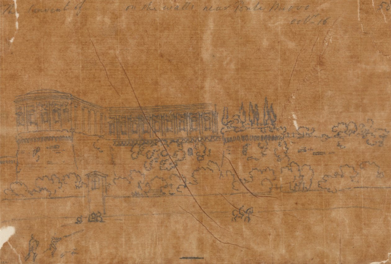 Kloster bei Ponte Nuovo, 16. Oktober von John Robert Cozens