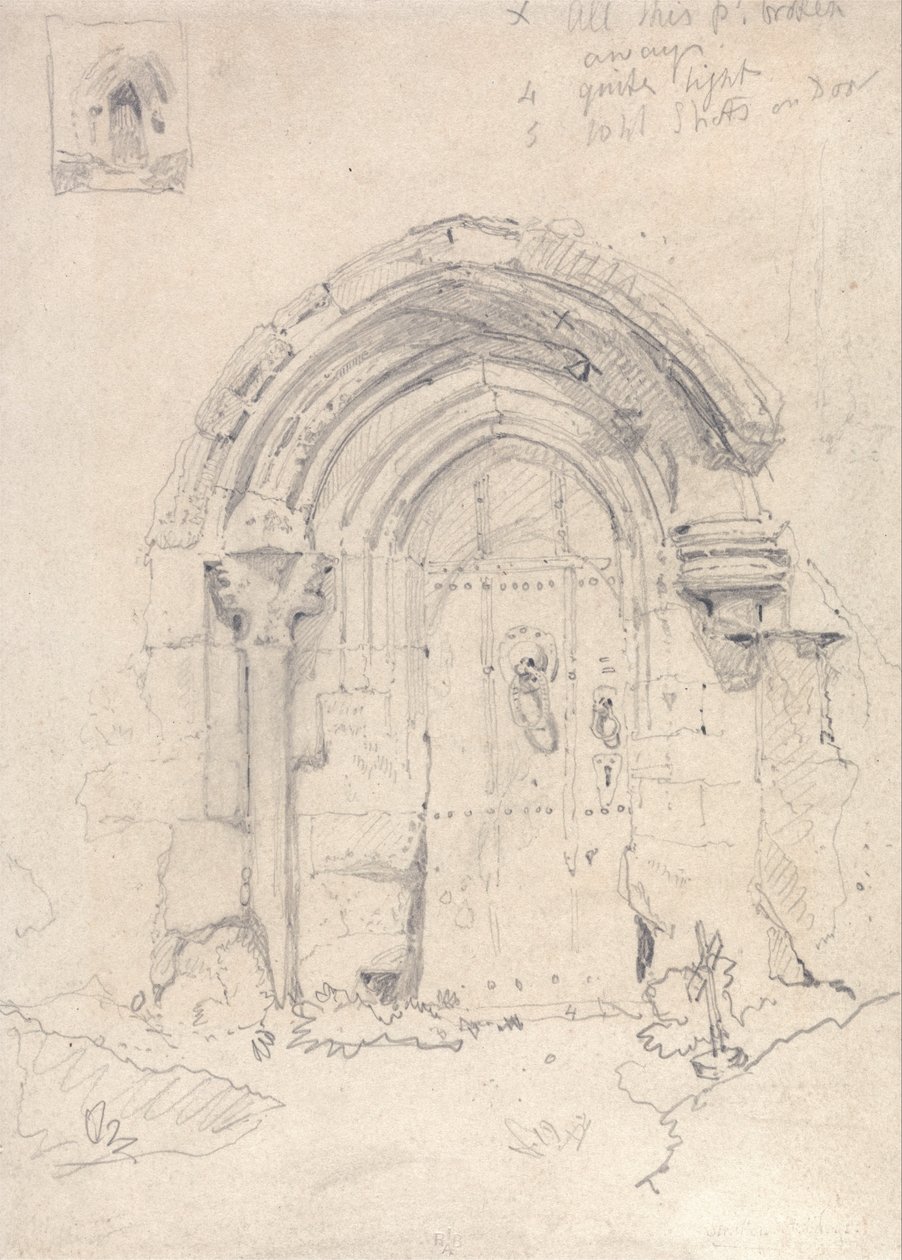 Vorhalle der Kirche von Stratton Saint Marys, Norfolk von John Sell Cotman