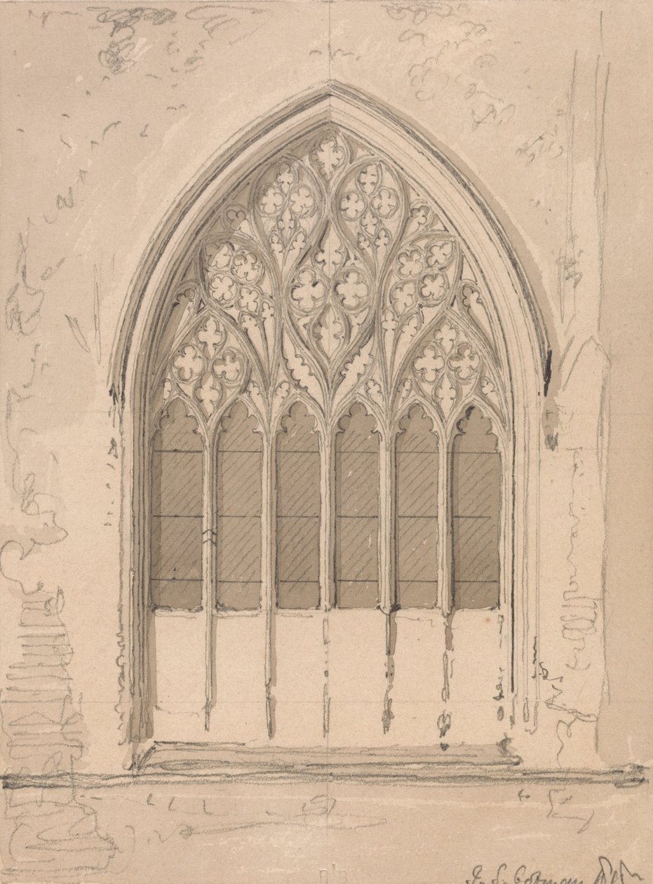 Westfenster der Snettisham Kirche, Norfolk von John Sell Cotman