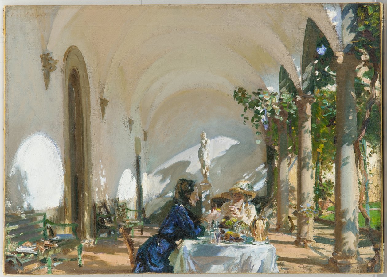 Frühstück in der Loggia, 1910 von John Singer Sargent
