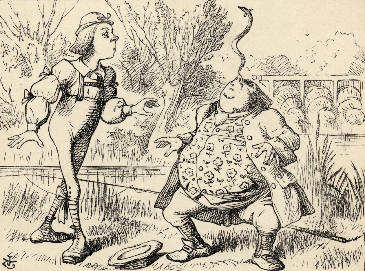 Vater William balanciert einen Aal auf seiner Nase, aus 