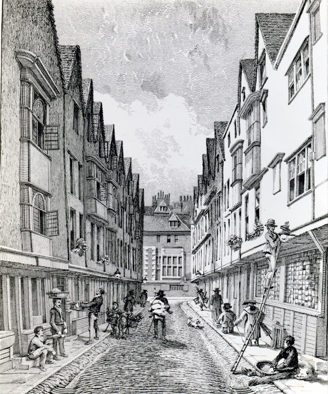 Winchester Street, London Wall, veröffentlicht 1814 von John Thomas Smith