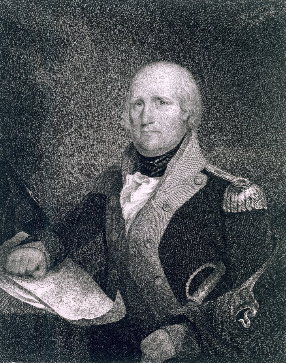 George Rogers Clark (1752-1818) graviert von Thomas B. Welch nach einer Kopie des Originals von James Barton Longacre von John Wesley Jarvis