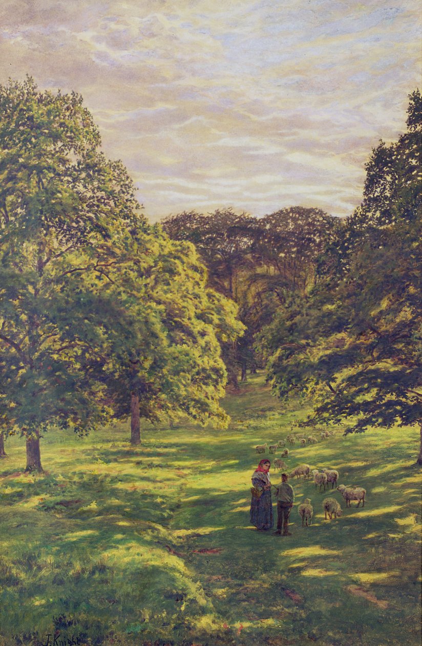 Wiesenszene von John William Buxton Knight
