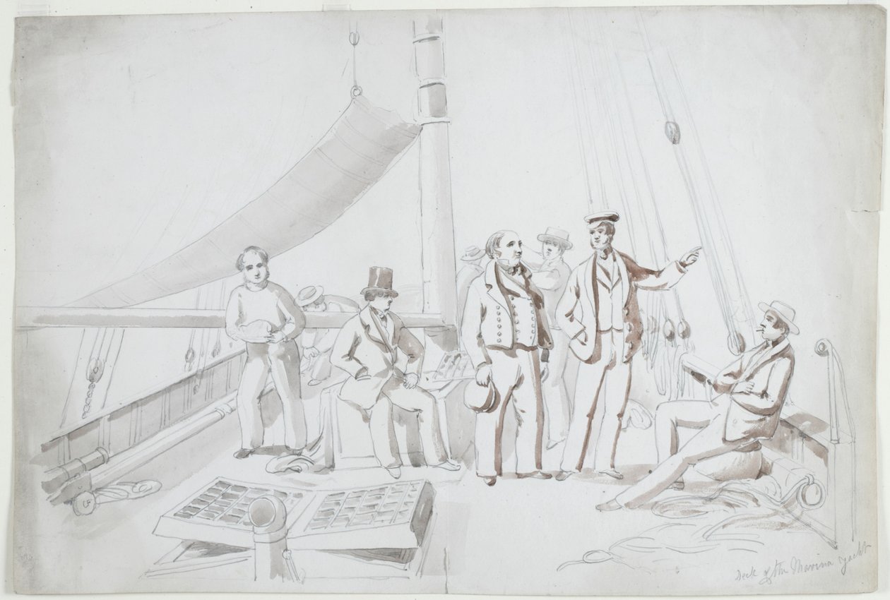 Deck der Marina Yacht von John Wilson Carmichael