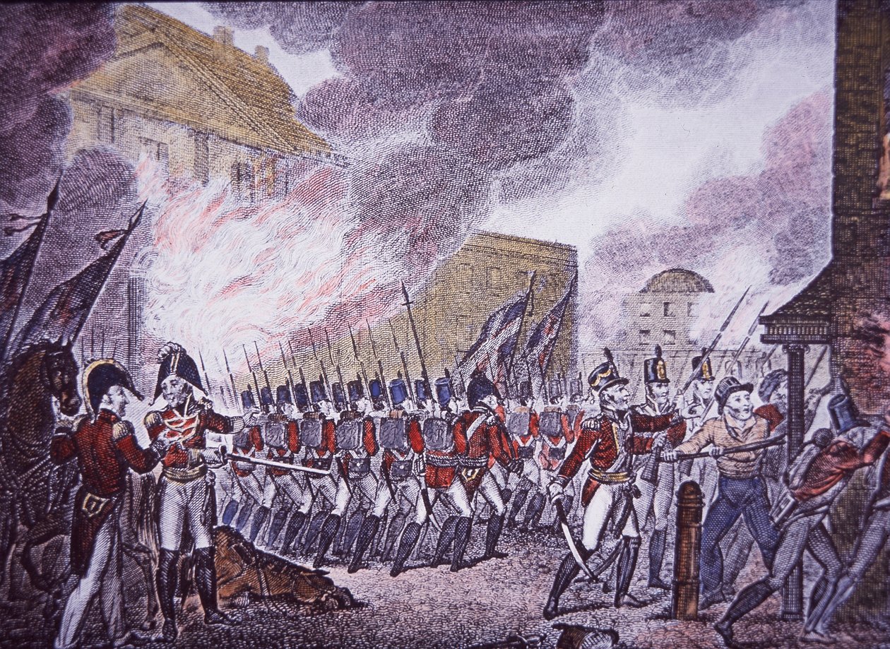 Die Verbrennung von Washington von Walter Charles Mills