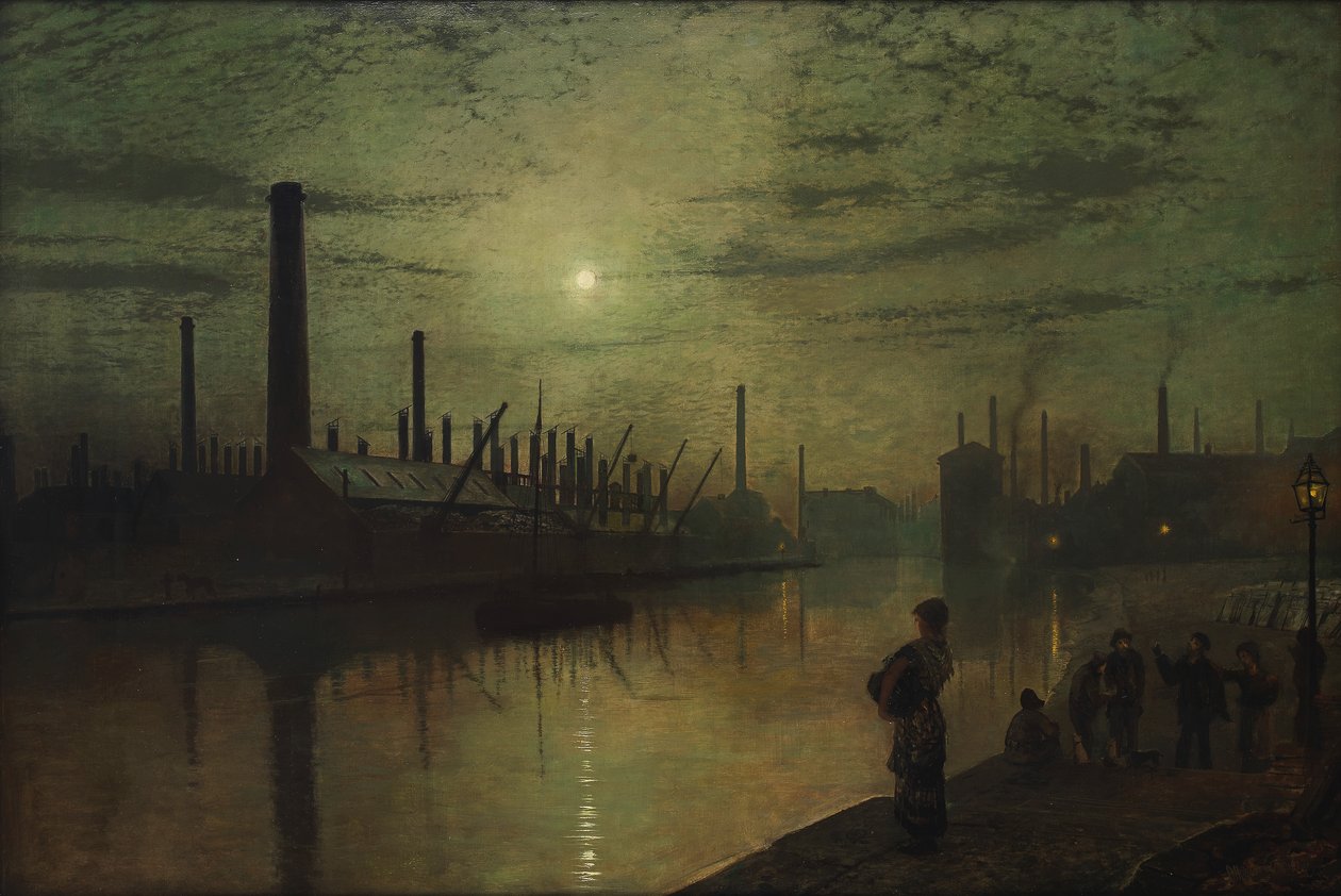 Reflexionen auf der Aire - im Streik von John Atkinson Grimshaw