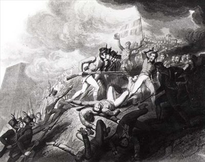 Der Sturm auf San Sebastian, 31. August 1813 von John Augustus after Atkinson