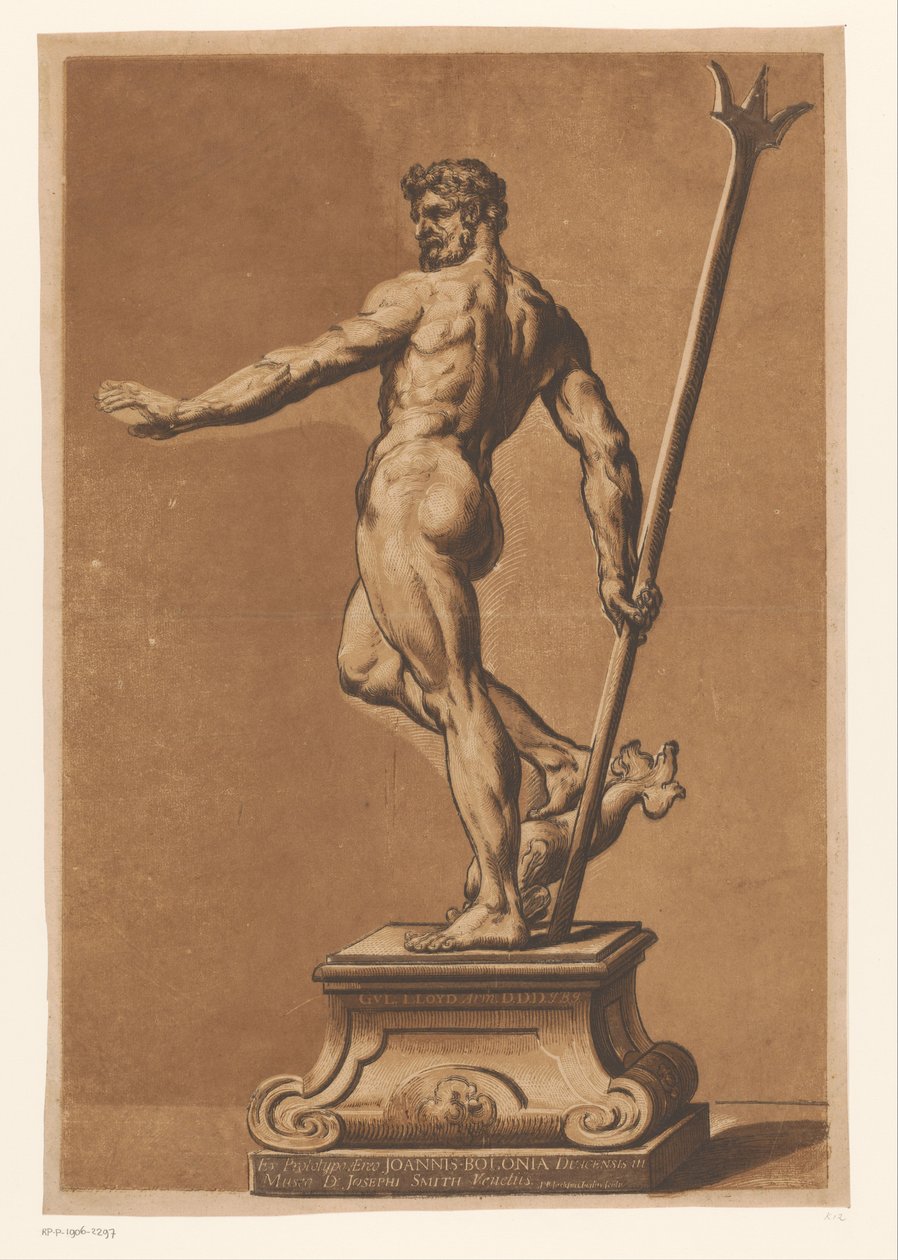 Statue des Neptun Kunstwerke venezianischer Meister (Serientitel) Opera selectiora (Serientitel) von John Baptist Jackson