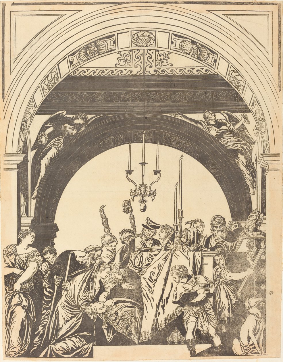 Die Darstellung im Tempel (Die Beschneidung) von John Baptist Jackson after Veronese