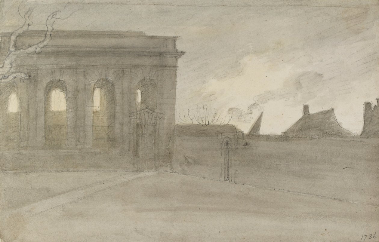 Pembroke College. Oxon. von John Baptist Malchair