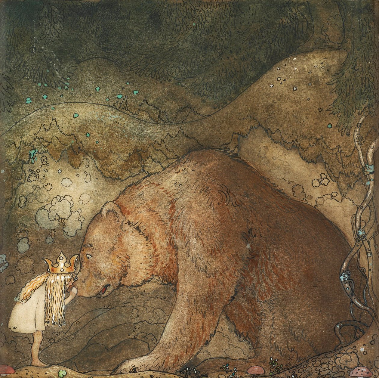 Armer kleiner Bär! von John Bauer