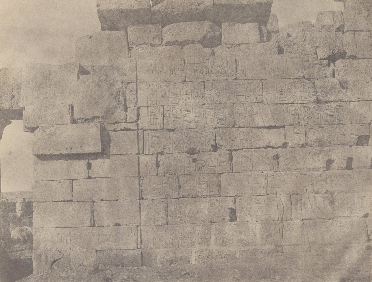Karnak, Hypostylhalle, Südwand (Außenseite) von John Beasley Greene