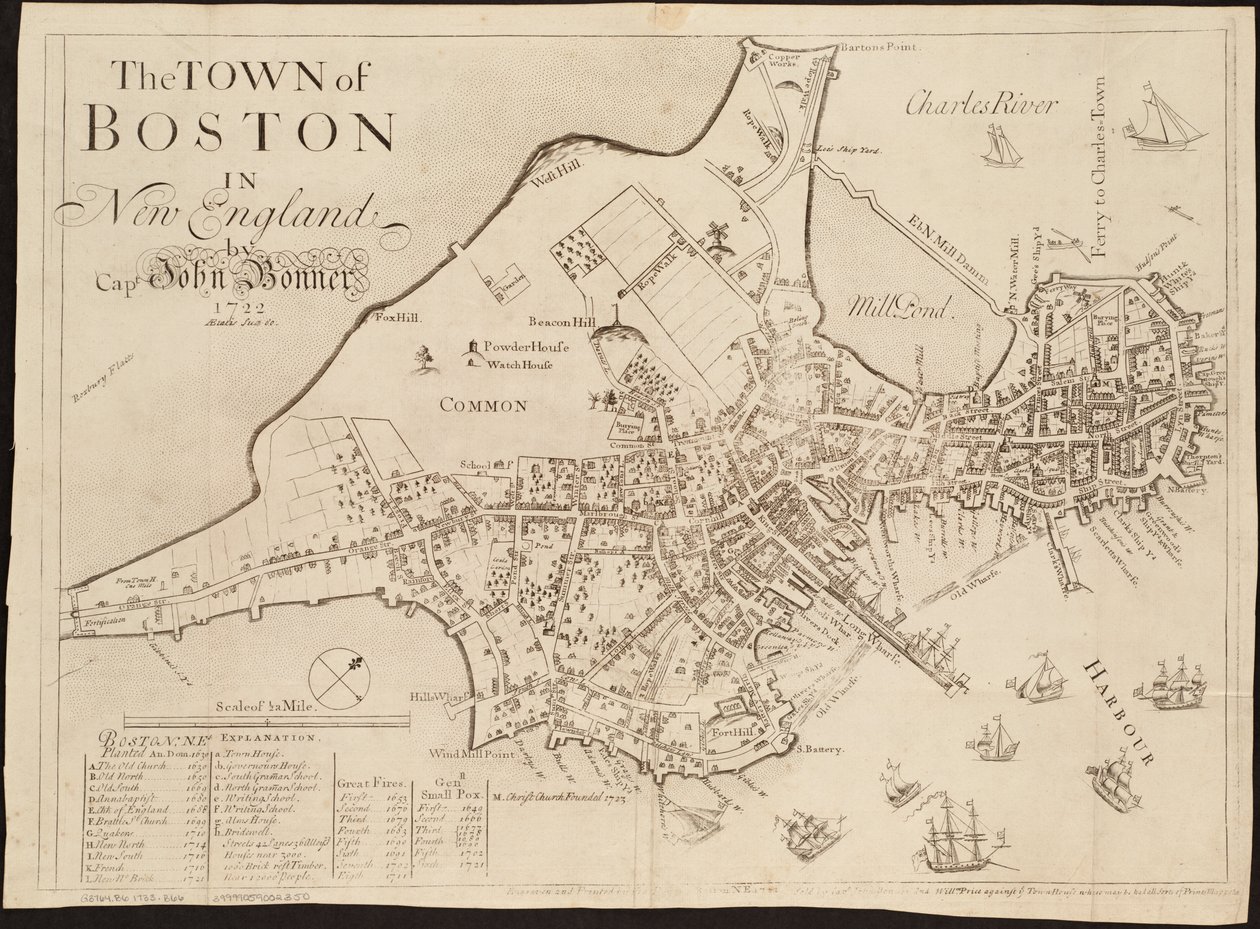 Die Stadt Boston in Neuengland von John Bonner