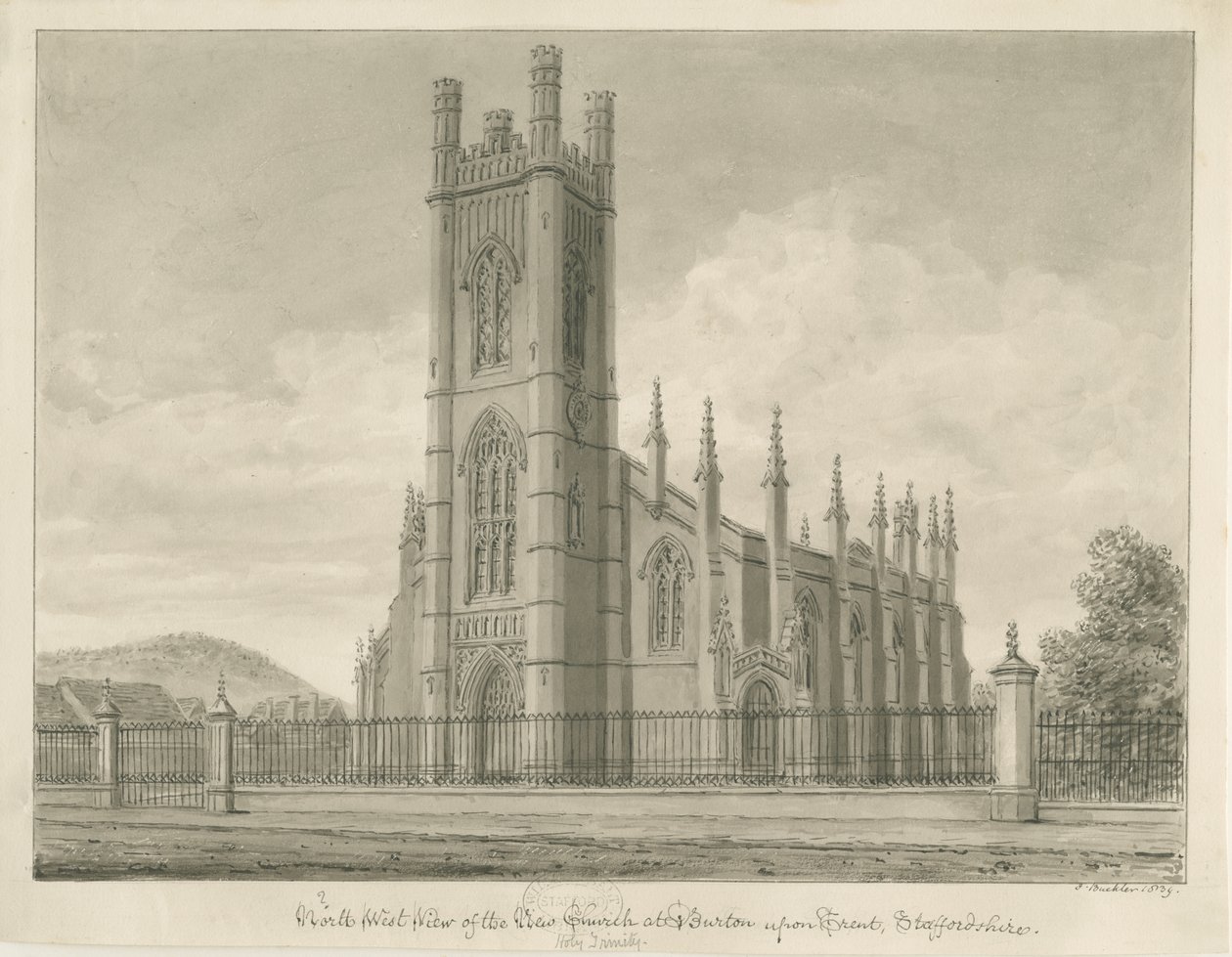 Burton-upon-Trent - Heilige Dreifaltigkeitskirche (1839) von John Buckler