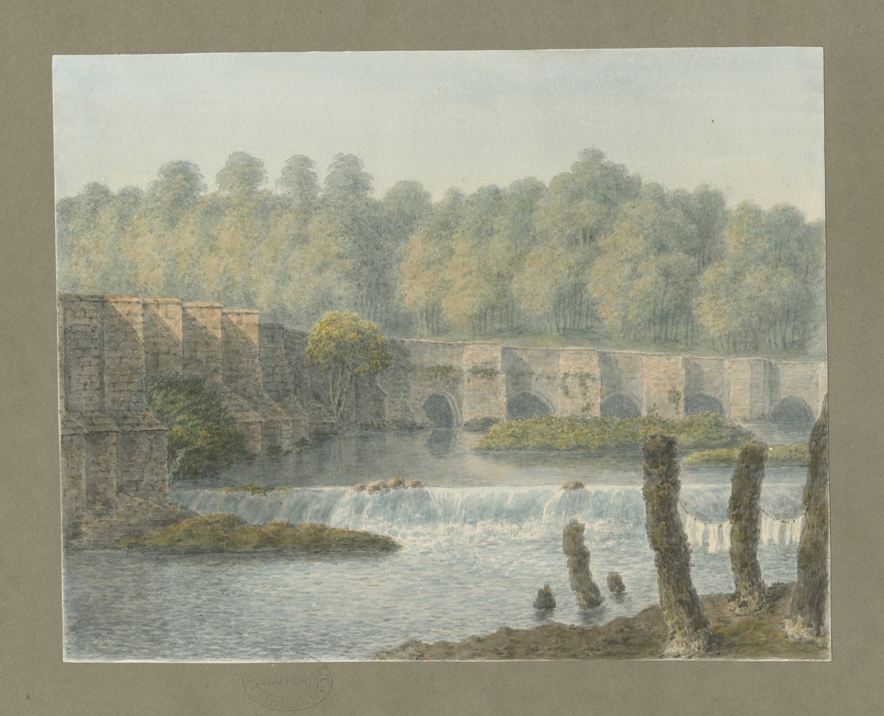 Burton-upon-Trent Brücke und Stadt von John Buckler