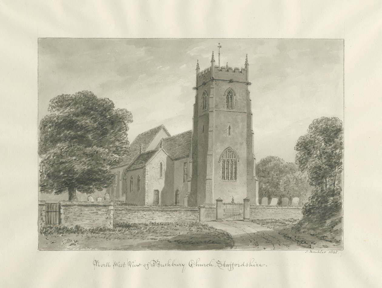 Bushbury Church von John Buckler