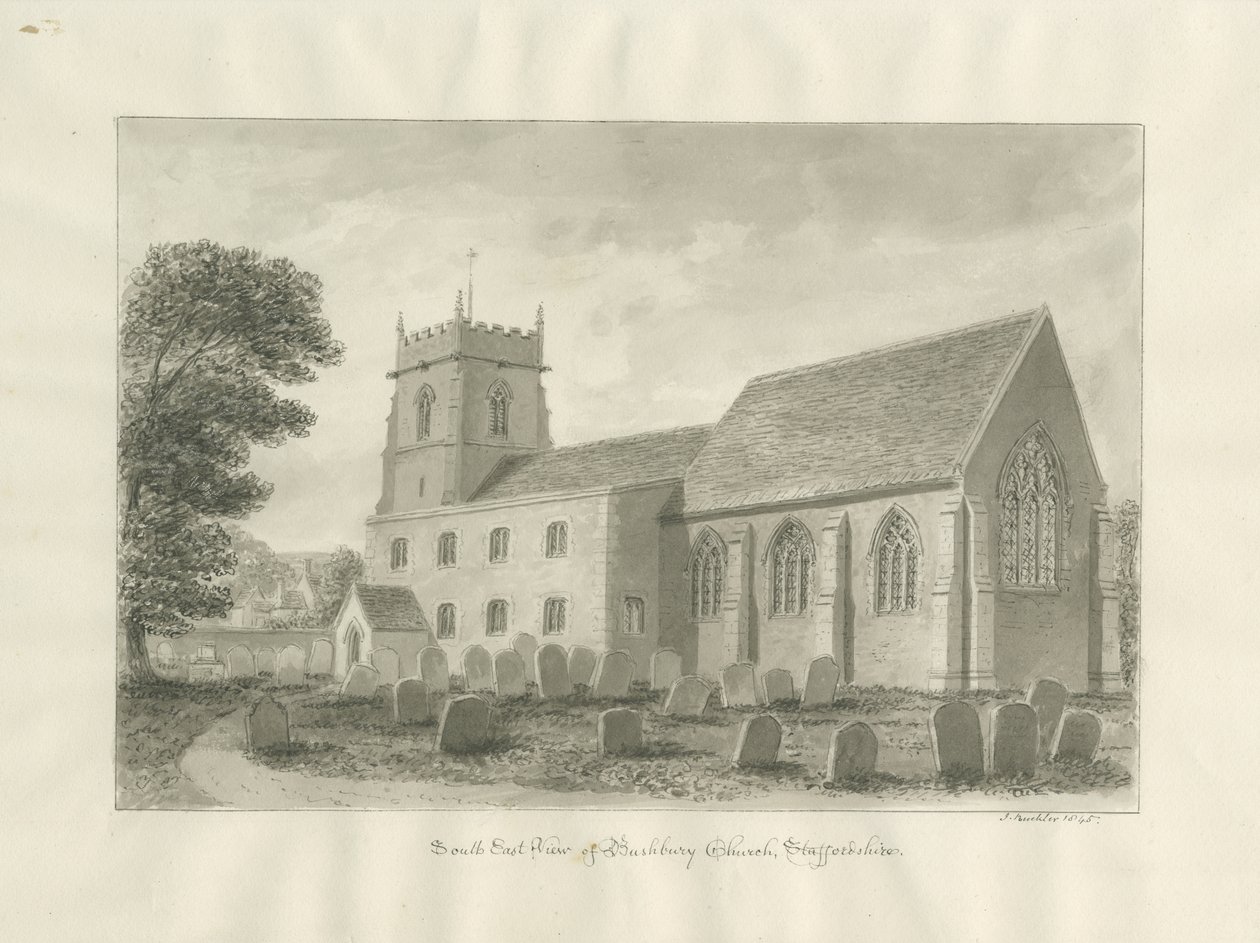 Bushbury Kirche von John Buckler