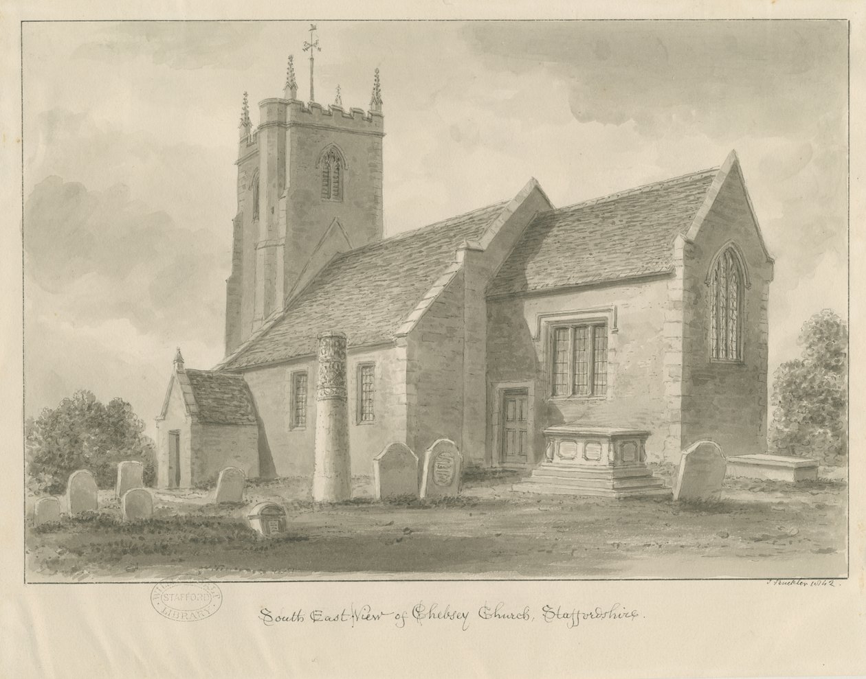 Chebsey Kirche von John Buckler
