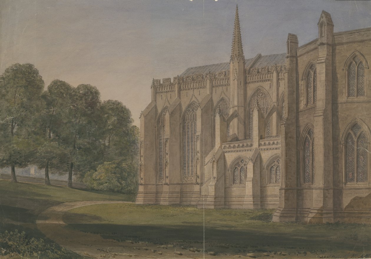 Lichfield Kathedrale - Nord-Nordwestansicht von John Buckler