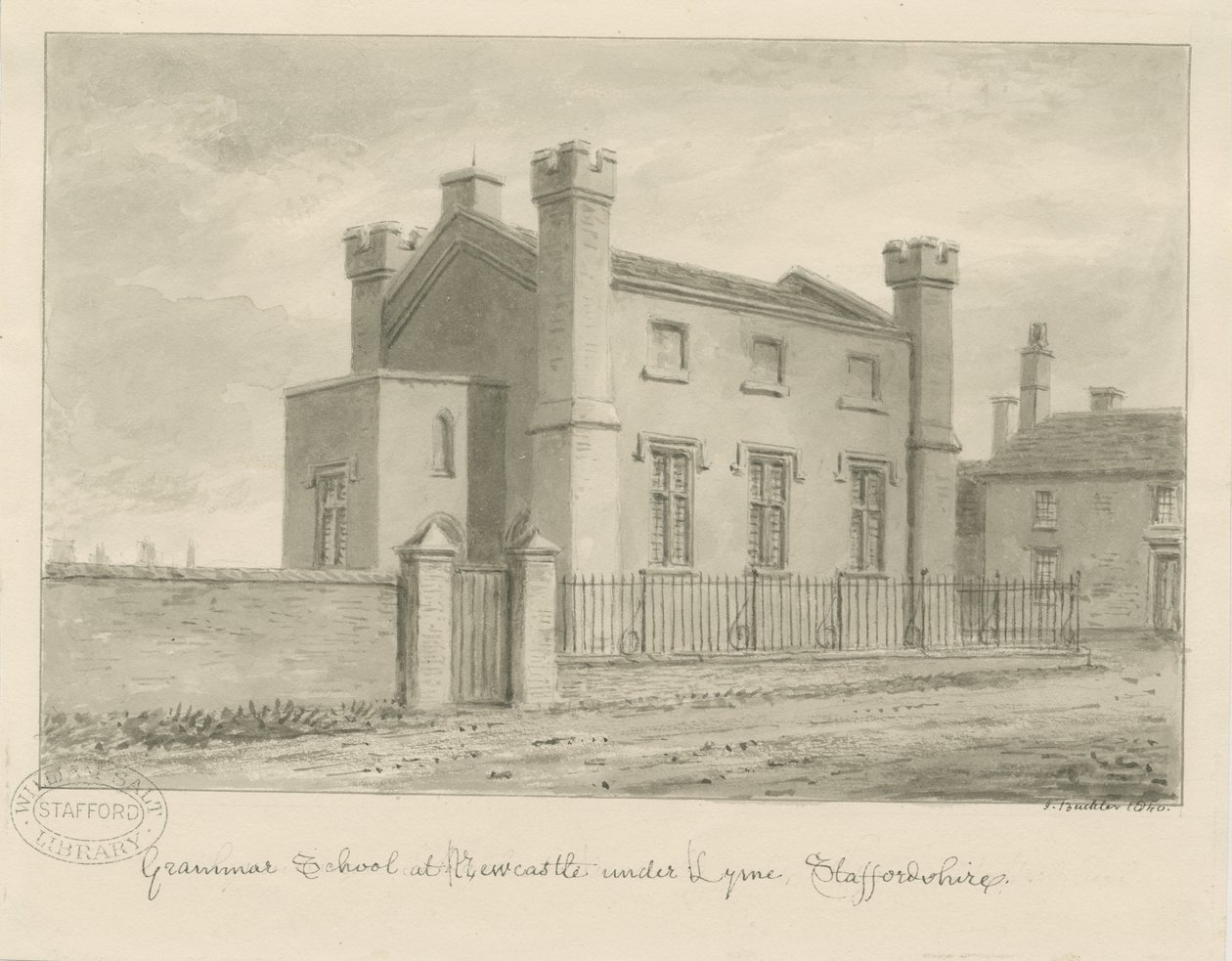 Newcastle-under-Lyme - Gymnasium (1840) von John Buckler