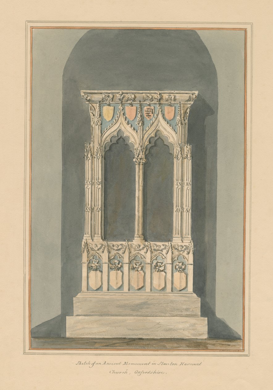 Stanton Harcourt Kirche - Denkmal von John Buckler