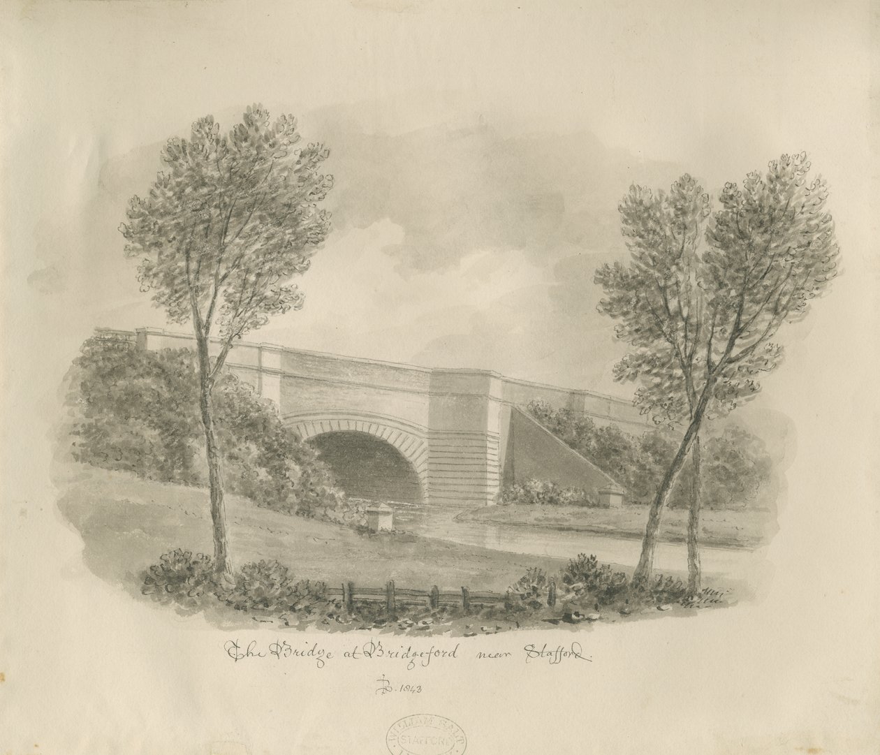Stafford - Brücke bei Bridgeford von John Buckler