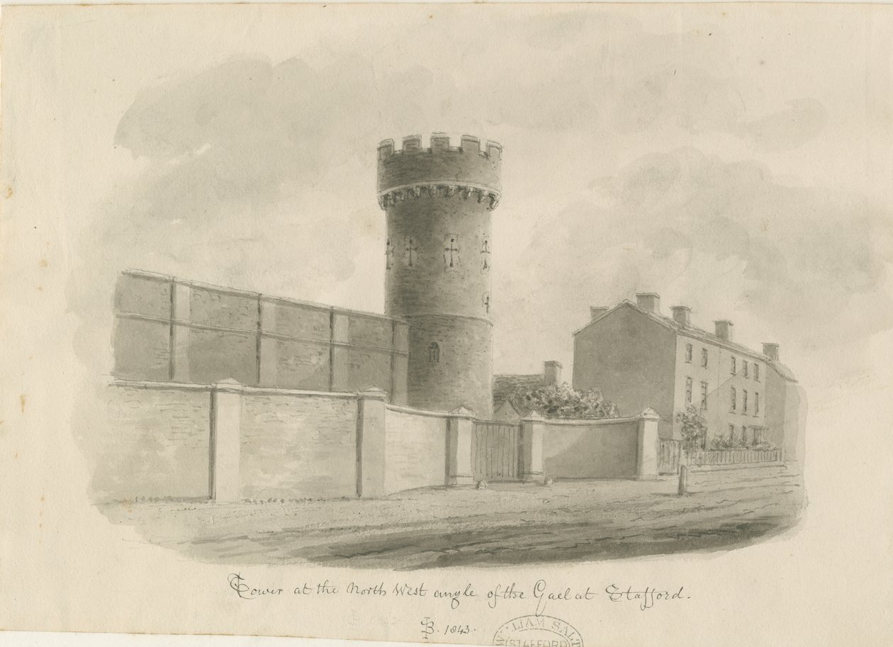 Stafford - Runder Turm des Gefängnisses von John Buckler