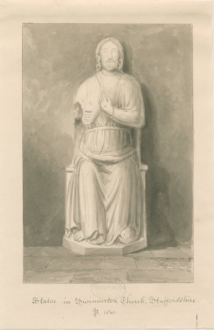 Swynnerton Kirche - Statue von Jesus Christus