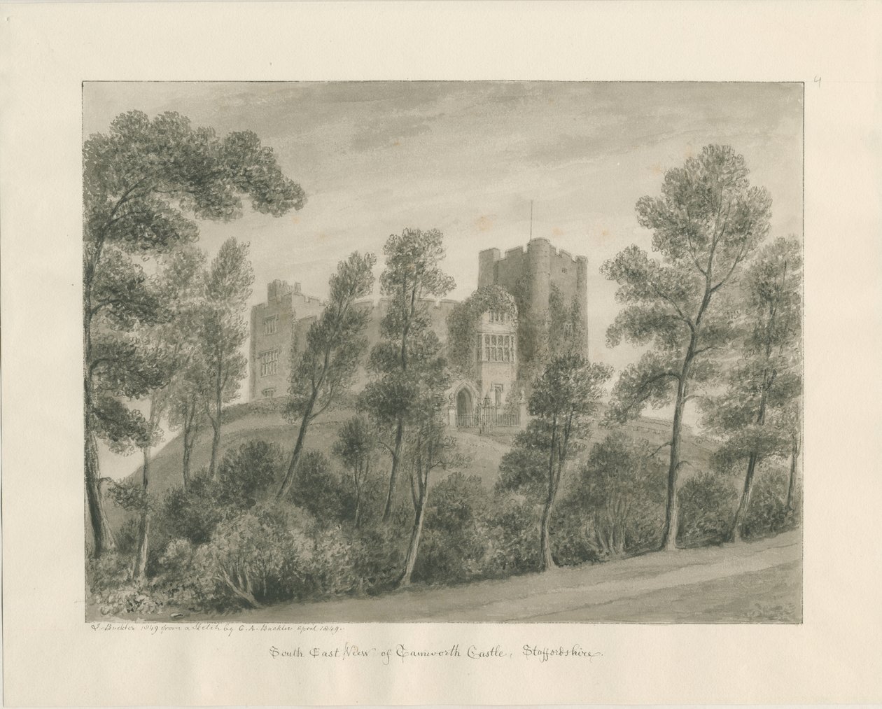 Tamworth Castle von John Buckler