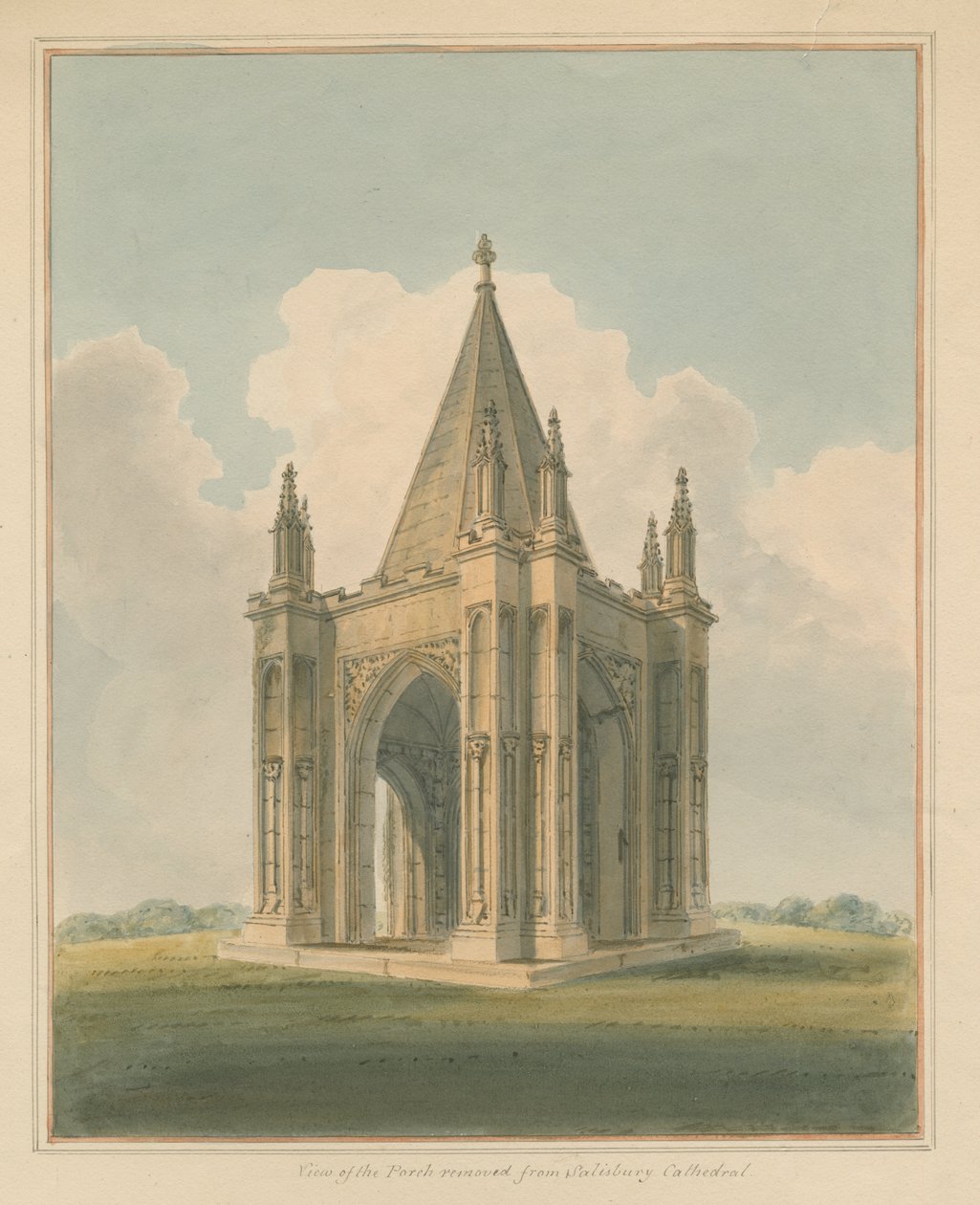 Wiltshire - Salisbury Kathedrale - Vorhalle, 1800 von John Buckler