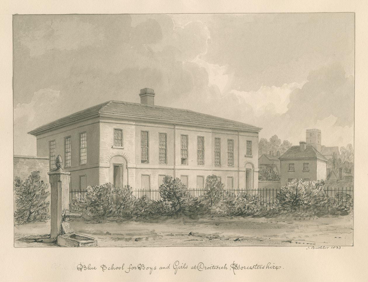 Worcestershire - Droitwich - Blaue Schule von John Buckler