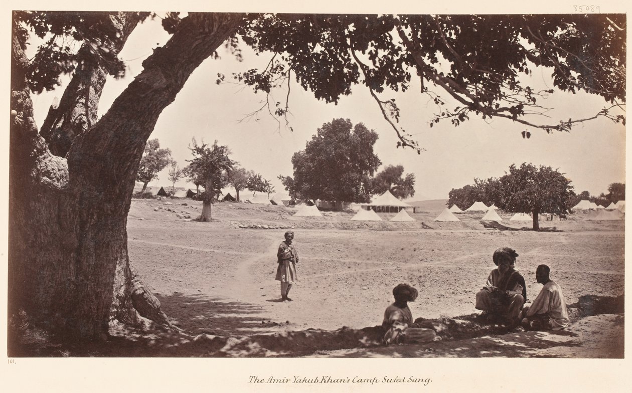 Das Lager von Amir Yakub Khan in Safed Sang, 1879 von John Burke