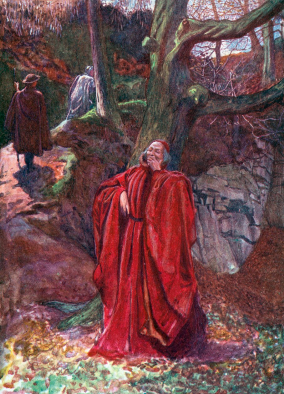 Christian und Hopeful verlassen den lachenden Atheisten von John Byam Liston Shaw