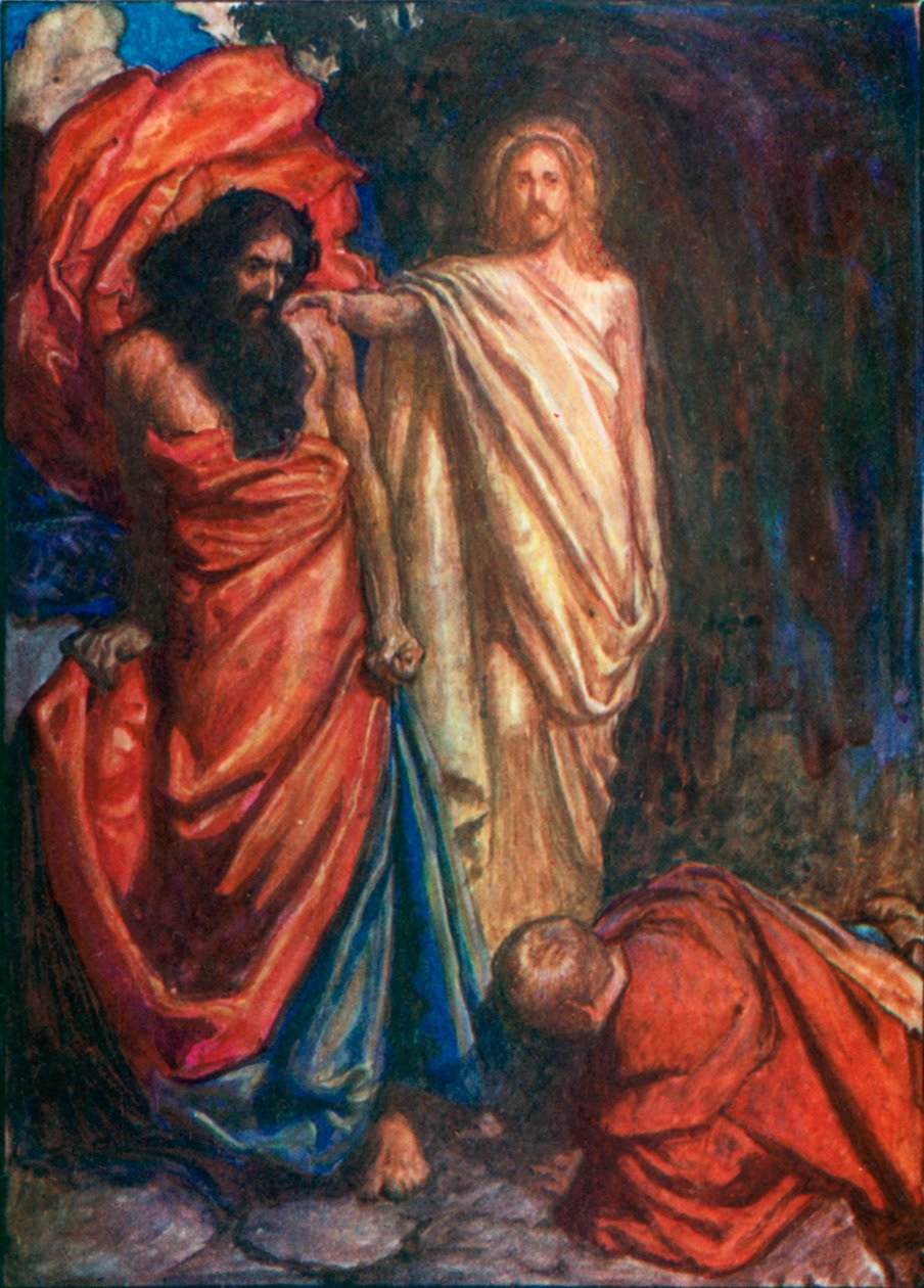 Faithful von Moses niedergeschlagen von John Byam Liston Shaw