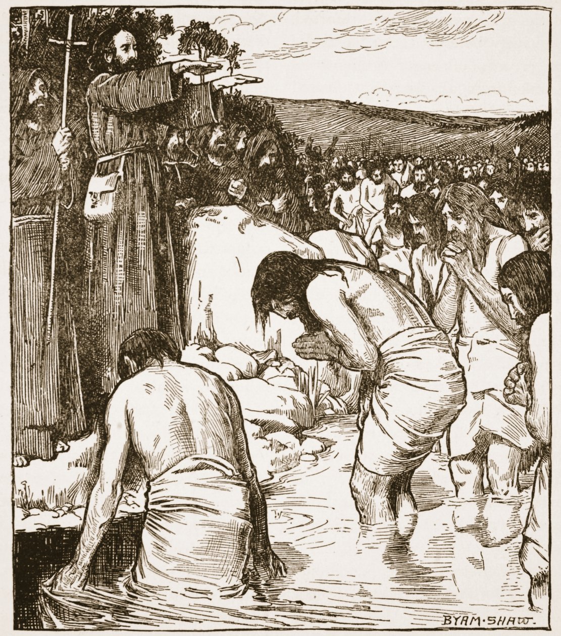 Die Taufe in Tara, Illustration aus 