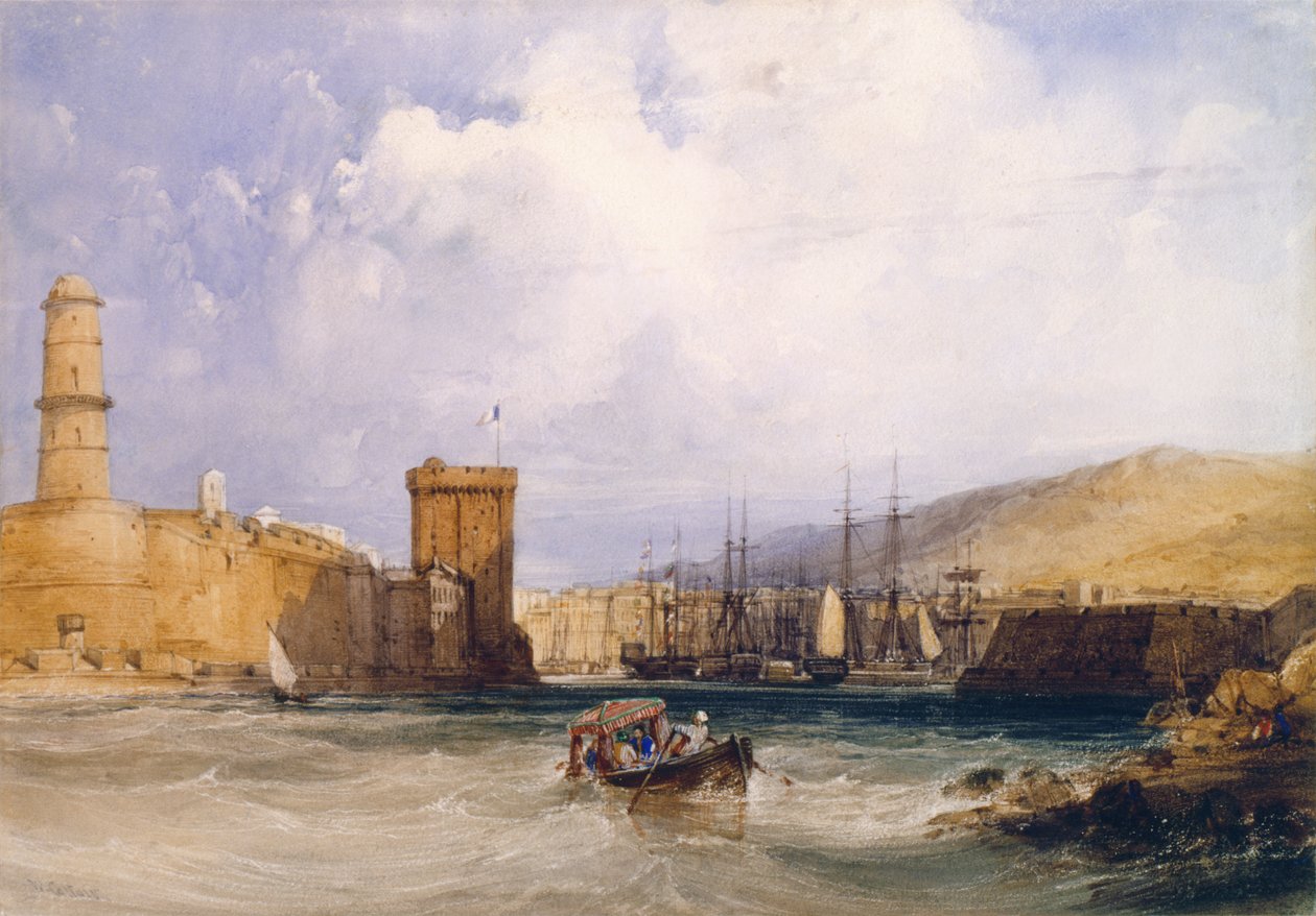 Der Eingang zum Hafen von Marseille von John Callow
