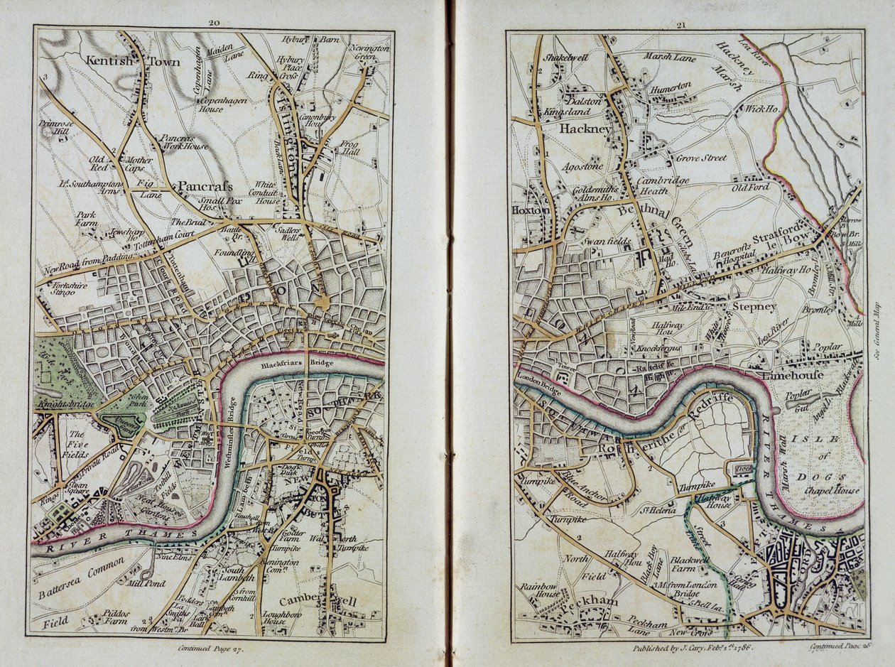 Karte von Ost-London, Platten 20-21, aus 