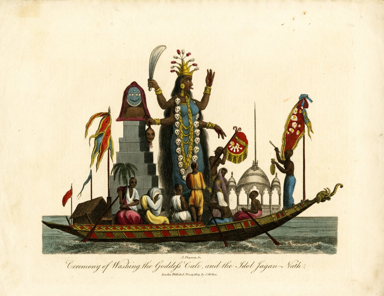 Zeremonie des Waschens der Göttin Kali und des Idols Jagan-Nath von John Chapman