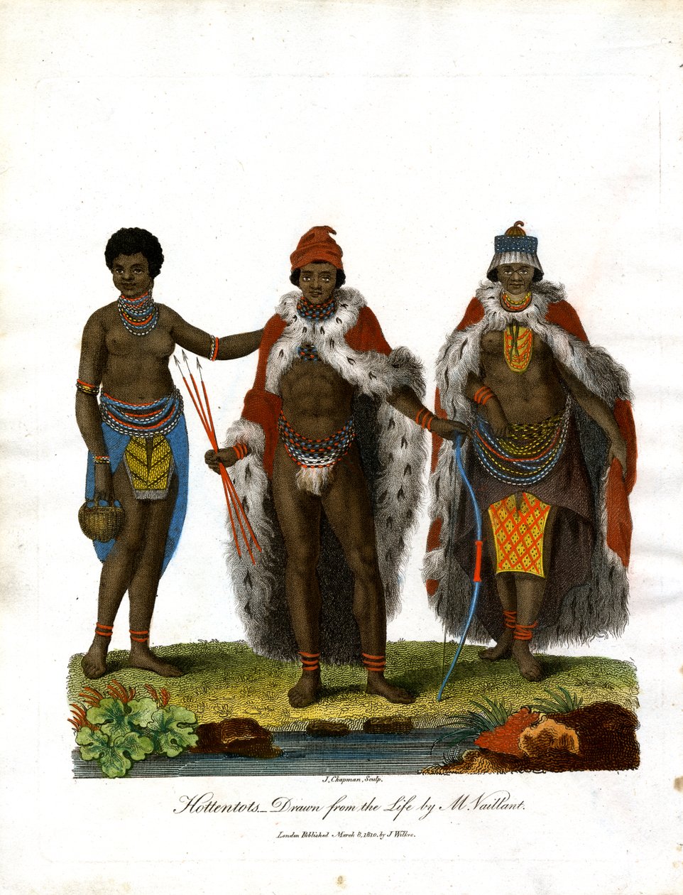 Hottentotten, nach dem Leben gezeichnet von M. Vaillant von John Chapman