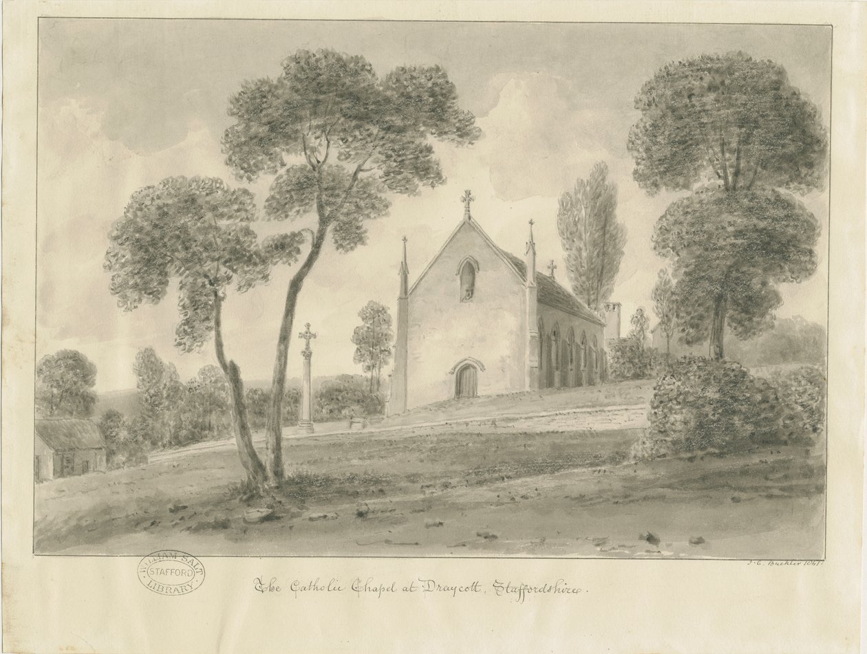 Cresswell - Draycott-in-the-Moors Katholische Kapelle von John Chessell Buckler