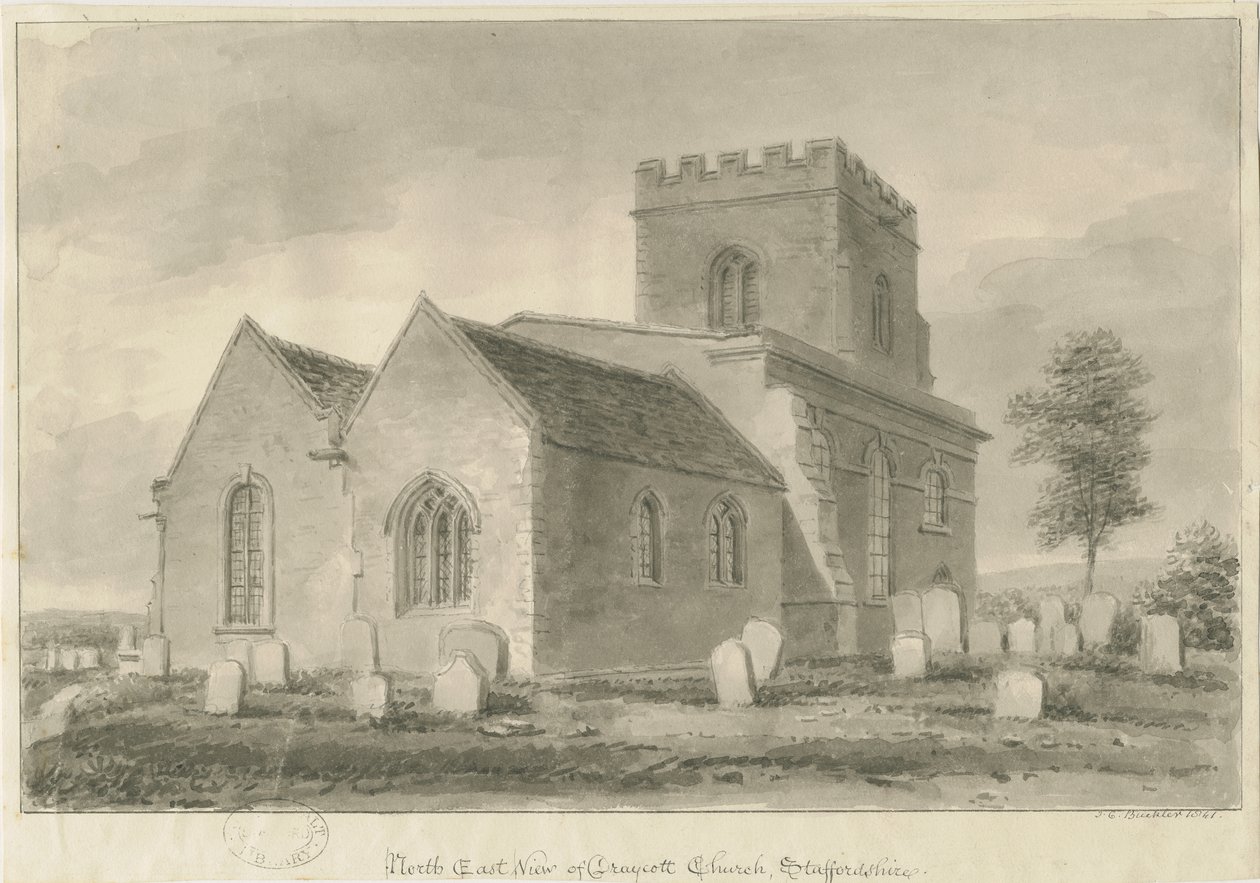Draycott in the Moors Kirche von John Chessell Buckler
