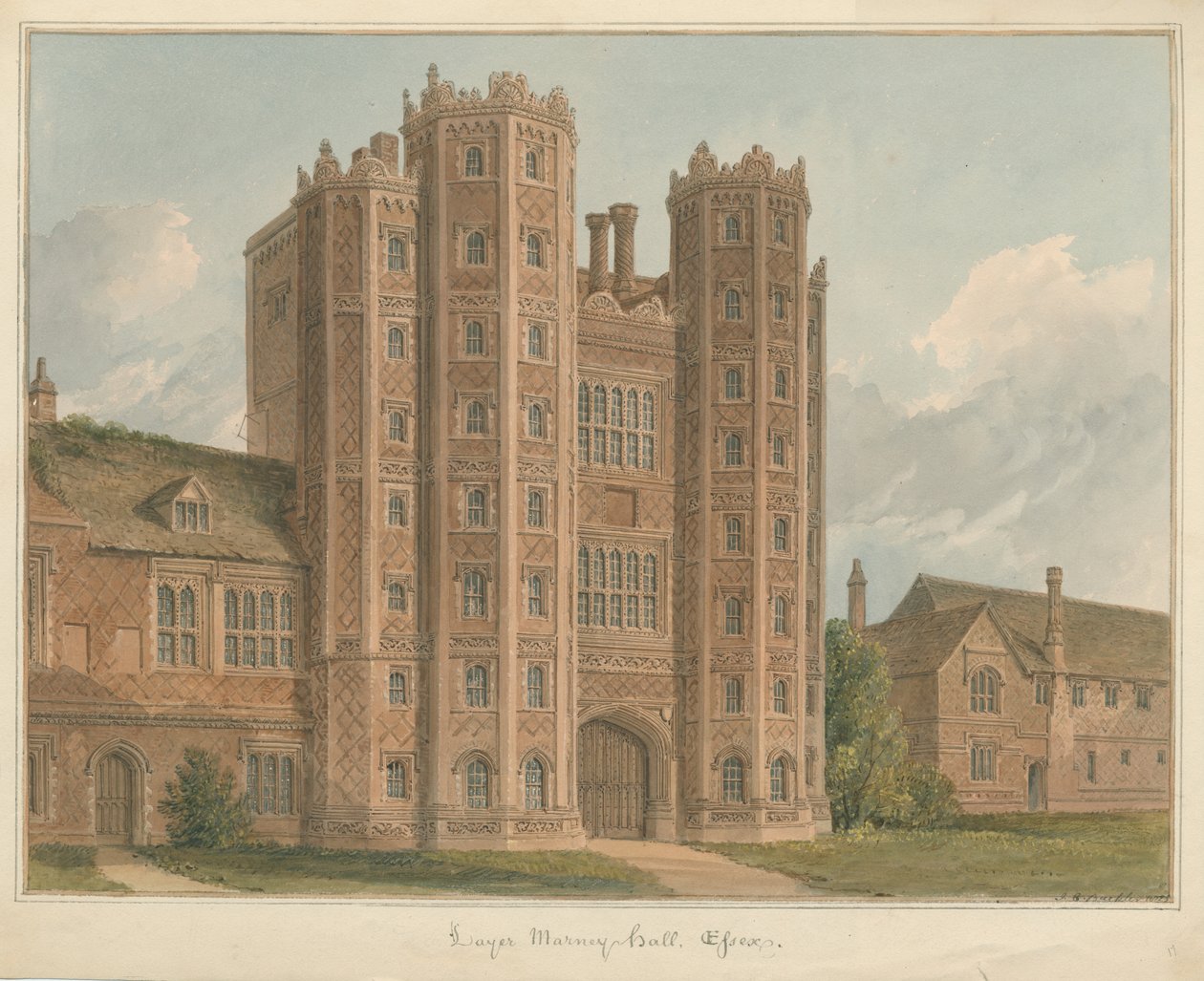 Layer Marney Hall von John Chessell Buckler