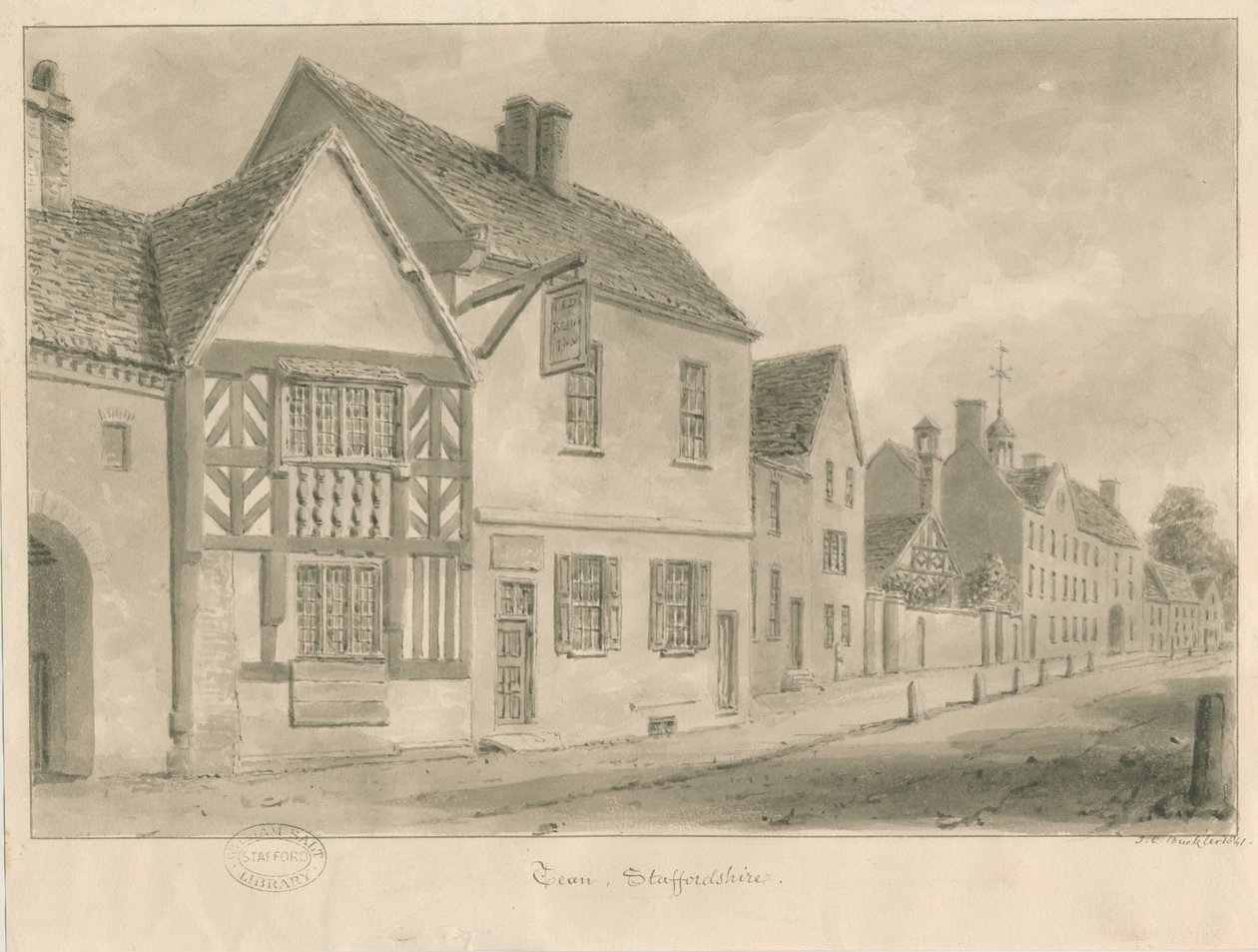 Tean - Dorfstraße von John Chessell Buckler